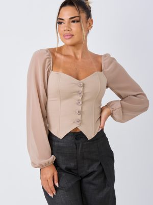 BUSTIER NAHOMI LOMA (BEIGE)