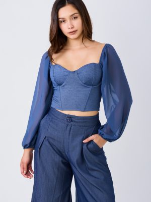 BUSTIER AMBAR (DENIM)