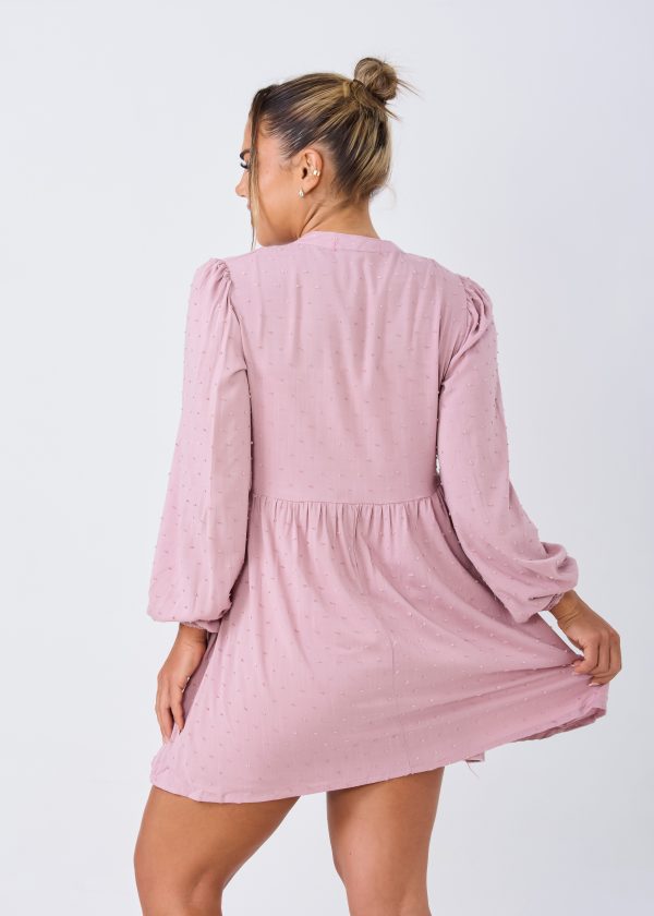 VESTIDO YURIKO LINO (PALO ROSA) - Imagen 2