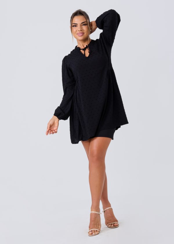 VESTIDO YURIKO LINO (NEGRO)