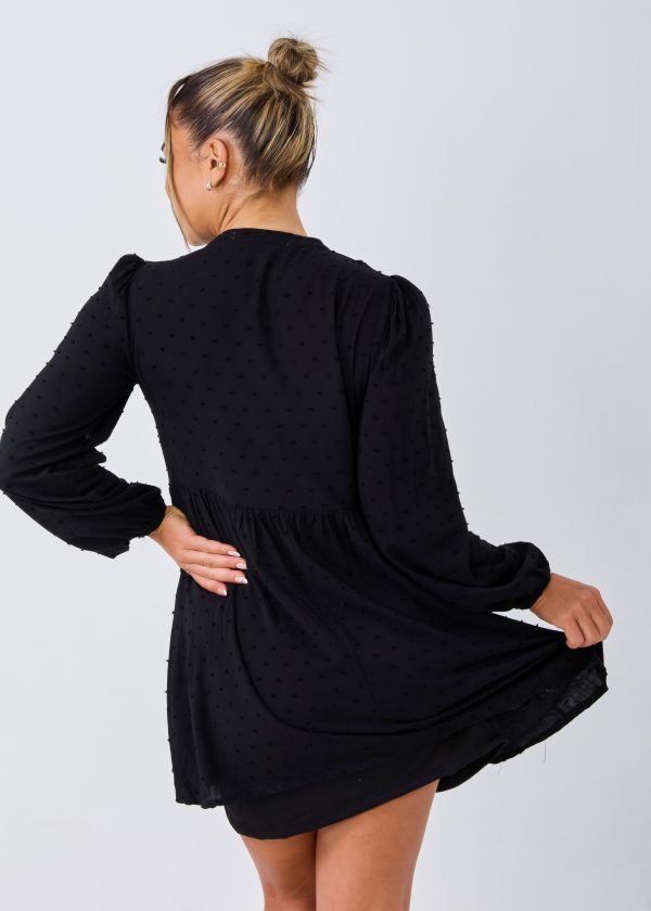 VESTIDO YURIKO LINO (NEGRO) - Imagen 2