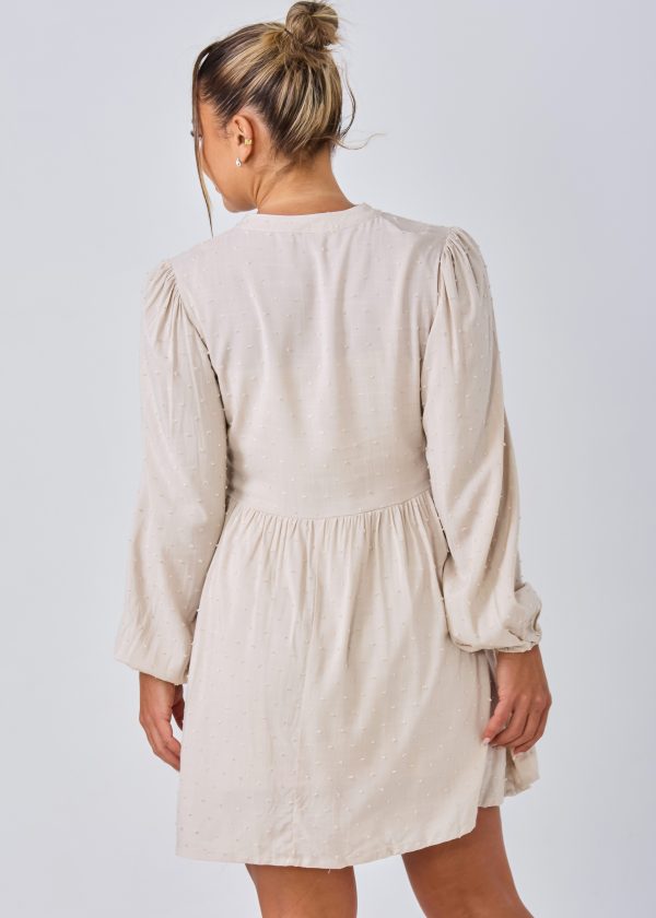 VESTIDO YURIKO LINO (BEIGE) - Imagen 3