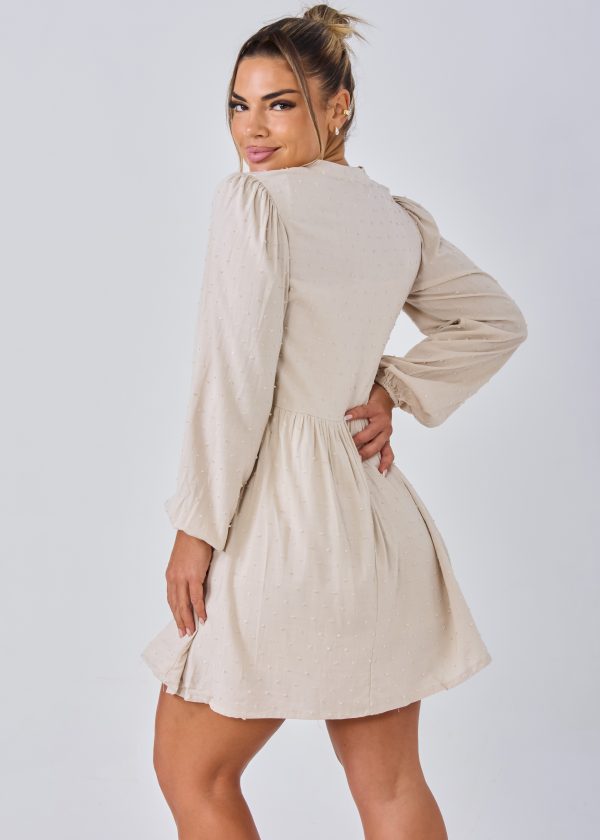 VESTIDO YURIKO LINO (BEIGE) - Imagen 2