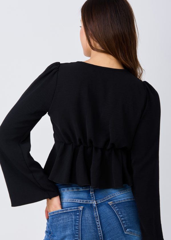 BLUSA PITAS M/L (NEGRO) - Imagen 2