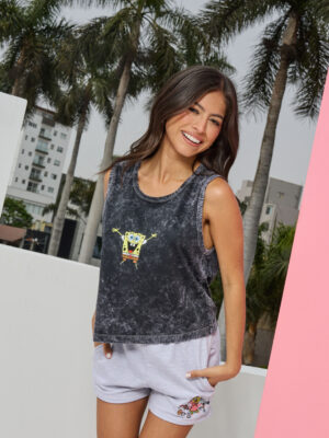 POLO CROP S/M BOB - NEGRO