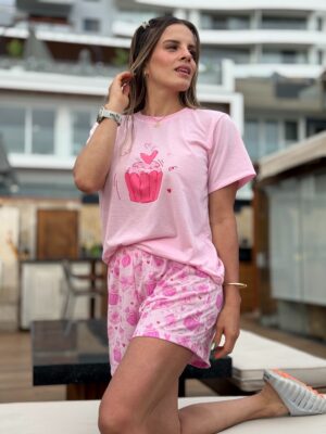 PIJAMA CUPCAKE LOVE - ROSADO - Imagen 7