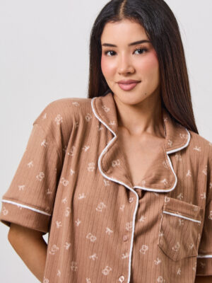PIJAMA COCOA DREAMS - MARRÓN - Imagen 4