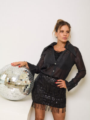 FALDA SANDRA S15597D - NEGRO