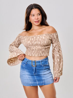 MINIFALDA SHORT JEANS ANDREA - CELESTE