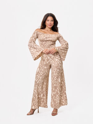 PANTALÓN GIA PALAZO - BEIGE