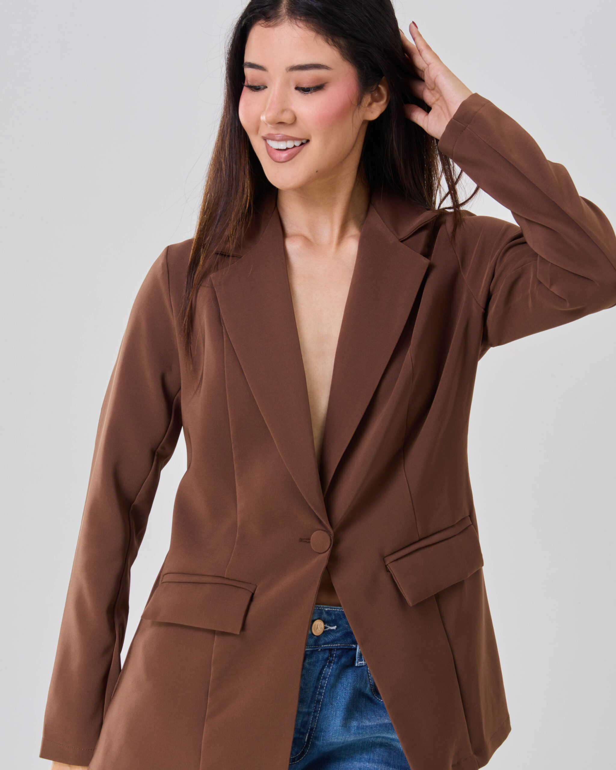 BLAZER DELIA M/L - MARRÓN