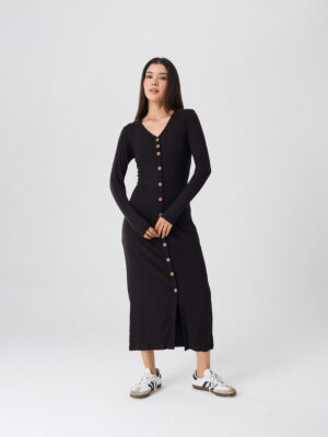 VESTIDO AURORA M/L - NEGRO