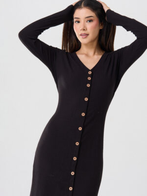 VESTIDO AURORA M/L - NEGRO - Imagen 3