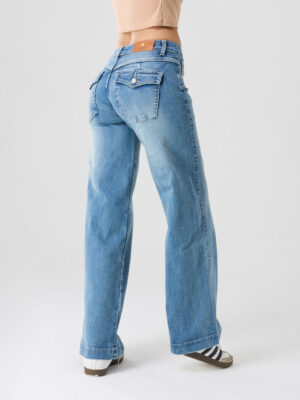 JEANS GEORGINA SEMICADERA - CELESTE - Imagen 3