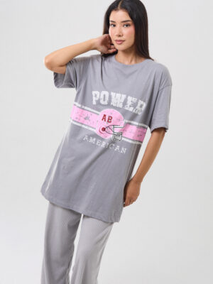 POLO OVERSIZE POWER - PLOMO