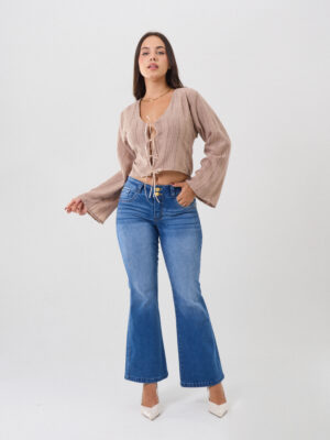 JEANS DONNA SEMICADER - AZUL