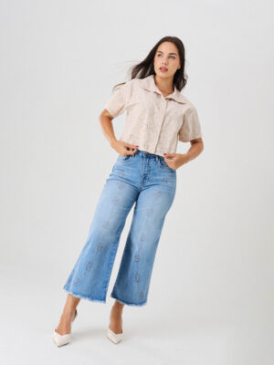 JEANS MELI WIDE LEG - CELESTE