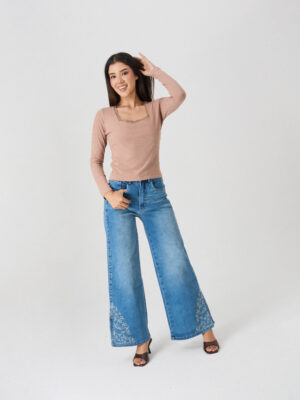 JEANS CLOE WIDE LEG AZUL