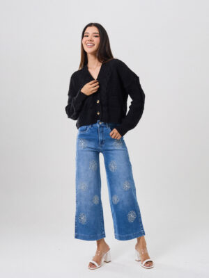 JEANS ANDREA WIDE LEG - CELESTE