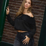 BLUSA GASA PLISADA- NEGRO