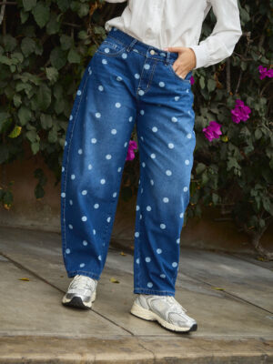 Alternative view of JEANS JUDITH BALLON POLKA DOTS 093 - AZUL