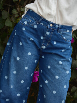 JEANS JUDITH BALLON POLKA DOTS 093 - AZUL - Imagen 3