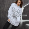 POLERA OVER MOOD GARFIELD - PLOMO