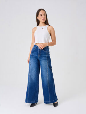JEANS SELMA PALAZZO 087 - AZUL