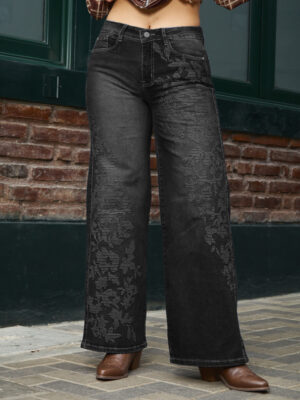 JEANS EBBA PALAZZO - CARBÓN