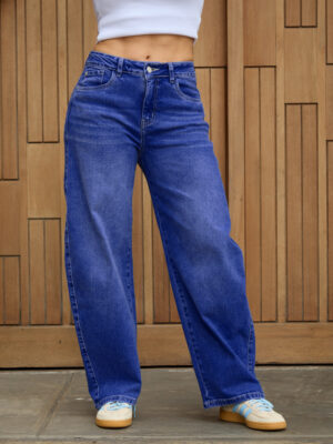 Alternative view of JEANS THYANA BARREL 102 - AZUL