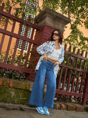 JEANS ZUHAL PALAZZO - CELESTE