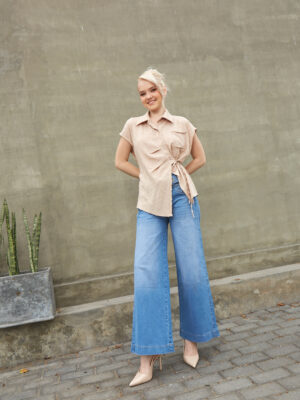 JEANS GRETA PALAZZO 35 - CELESTE