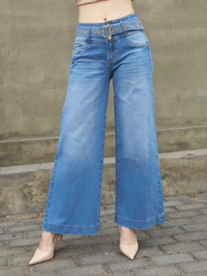 Alternative view of JEANS GRETA PALAZZO 35 - CELESTE