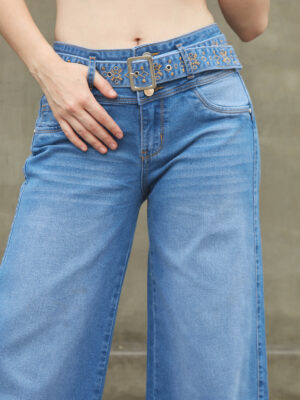 JEANS GRETA PALAZZO 35 - CELESTE - Imagen 4