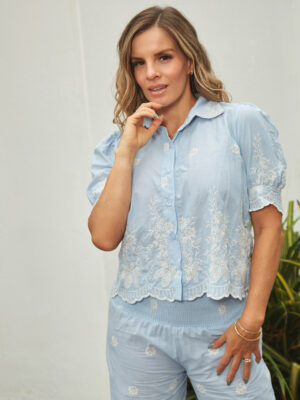 BLUSA MARGARITA 308 - CELESTE - L