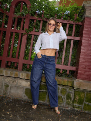 JEANS KORA BALLON - AZUL