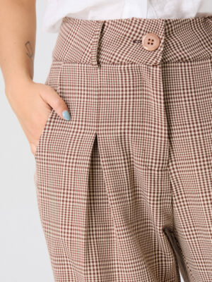 PANTALÓN LUCIA CUADROS 296 - MARRÓN - Imagen 4