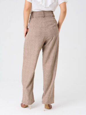 PANTALÓN LUCIA CUADROS 296 - MARRÓN - Imagen 3