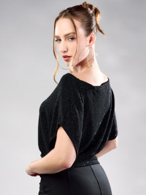 Alternative view of POLO CROP GISELLA 021 - NEGRO